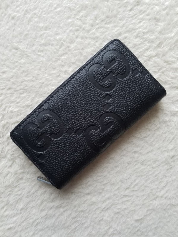 新品 GUCCI グッチ ジャンボGG ラウンドファスナー 長財布 ブラック 739484 AABY0 1000_画像2