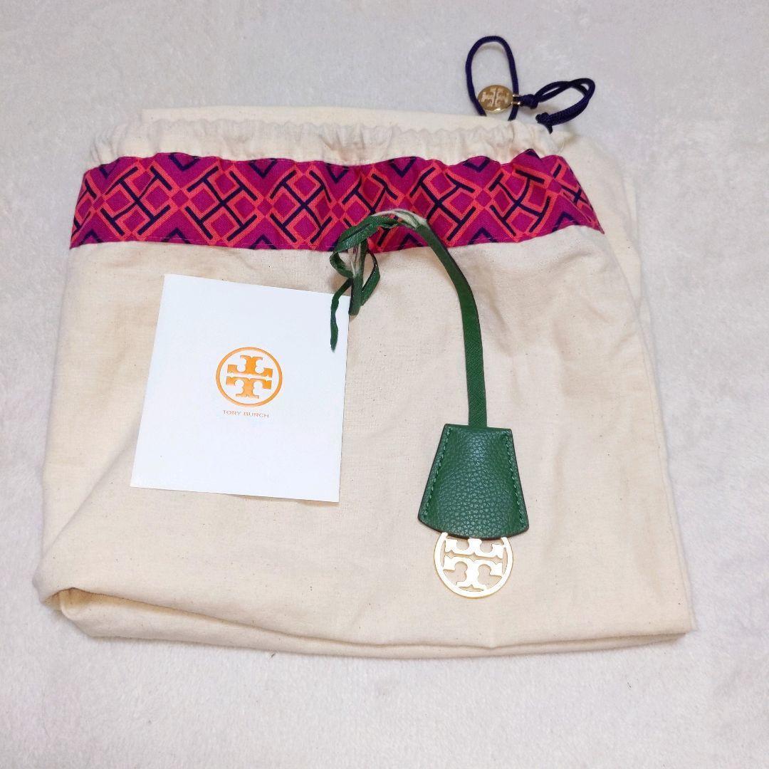 1円～ TORY BURCH トリーバーチ ペリー トートバッグ トリプルコンパートメント 水色 チャーム付 A4収納可能 肩がけ ワンショルダー_画像10