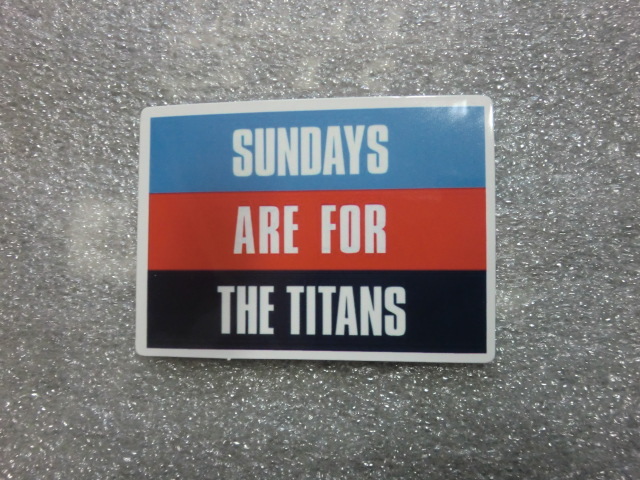 NFL テネシー タイタンズ SUNDAYS ARE FOR THE TITANS ステッカー 防水シール_画像1