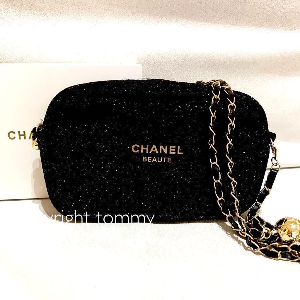 シャネル CHANEL 限定 ストラップ ポーチ チェーン ラメ シャネル CHANEL 限定 ストラップ ポーチ チェーン ラメ