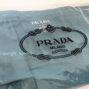 新品未使用 プラダ PRADA メンズ 送料無料 箱付き エコバッグ ロゴ レディース トートバッグ ランチバッグ　ブルー キャンバス ノベルティ_画像7