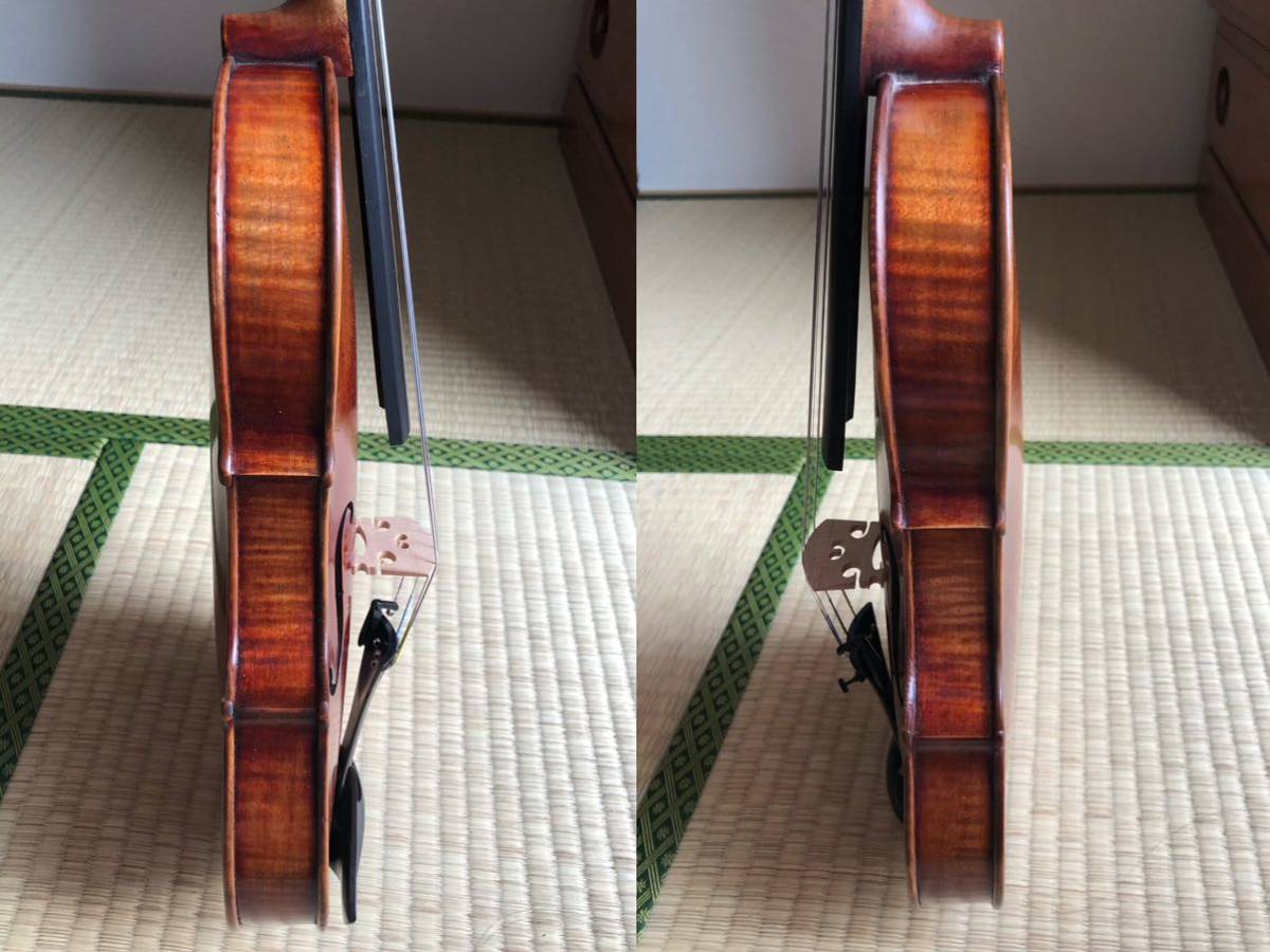 フランス モダン フルサイズ バイオリン 4/4 虎杢 ヴァイオリン メンテ済み ケース付き_画像10