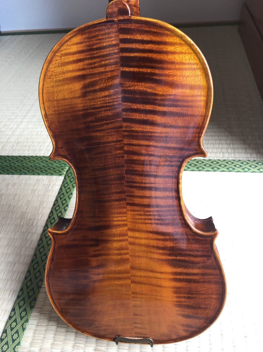 ドイツ製 フルサイズ バイオリン Anton Prell 2015 4/4 虎杢 ヴァイオリン ケース付き_画像4
