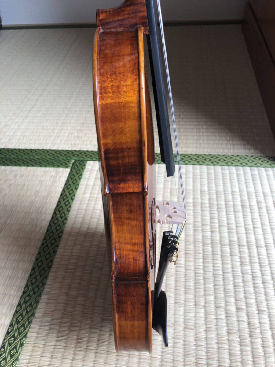 ドイツ製 フルサイズ バイオリン Anton Prell 2015 4/4 虎杢 ヴァイオリン ケース付き_画像6
