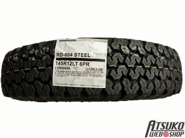 ≪2023年製/在庫あり≫　604V　RD-604 STEEL　145R12 6PR　4本セット　bridgestone-ブリヂストン- LT　軽バン・軽トラック用LTタイヤ_画像2