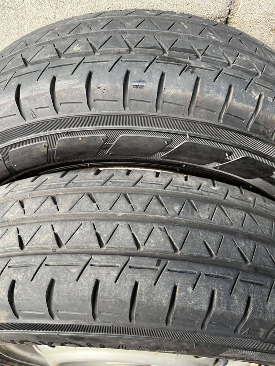 【即決送料無料】中古タイヤ4本セット　145/80R12 YOKOHAMA 鉄ホイール　ホンダ　HJC ホビオ　山有り_画像2