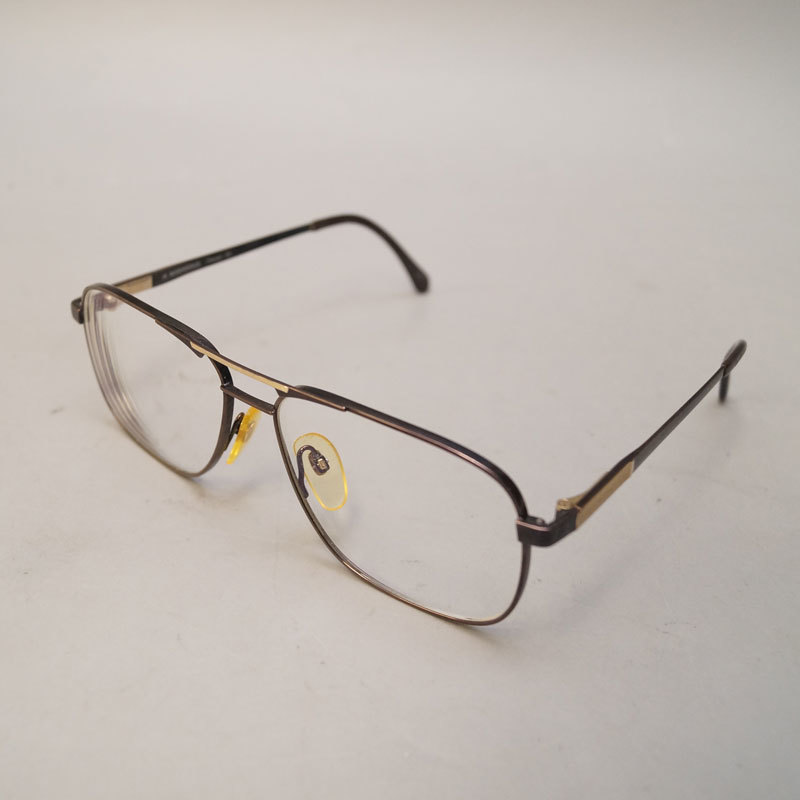 yh08-RODEN STOCK ローデンストック 眼鏡 59□15 Ｔitanium ブラウン系 exclusiv 804 D 145 チタンフレーム メガネ