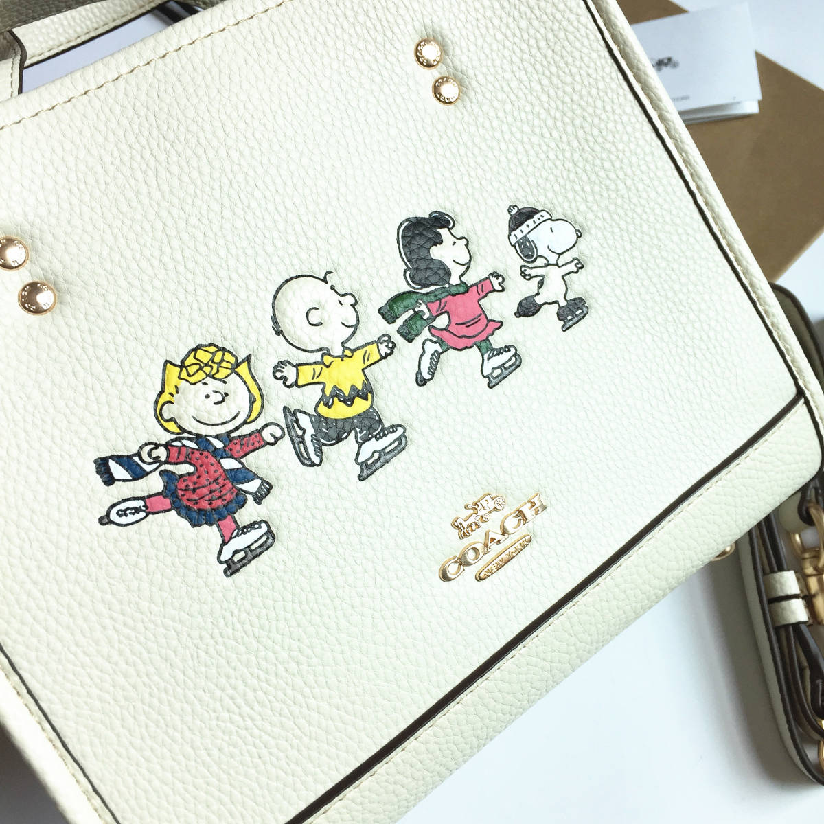 ☆新品☆コーチ/COACH バッグ CE850 Coach x Peanuts スヌーピーコラボ トートバッグ ショルダーバッグ ハンドバッグ アウトレット品_画像2