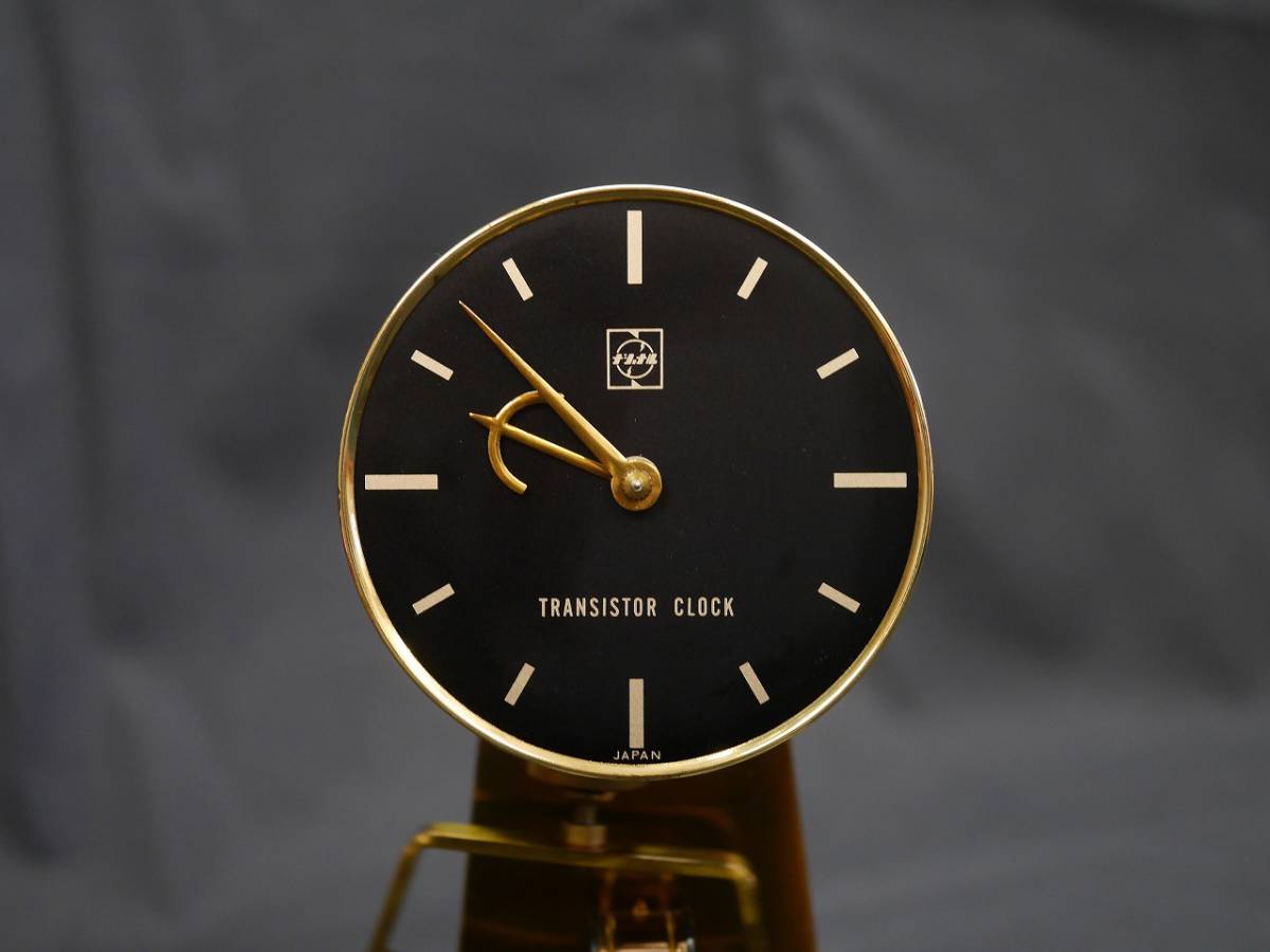 National BC-200ST TRANSISTOR CLOCK Showa Retro National ... часы транзистор часы настольные часы золотой Gold батарейка приложен коробка есть рабочий товар 