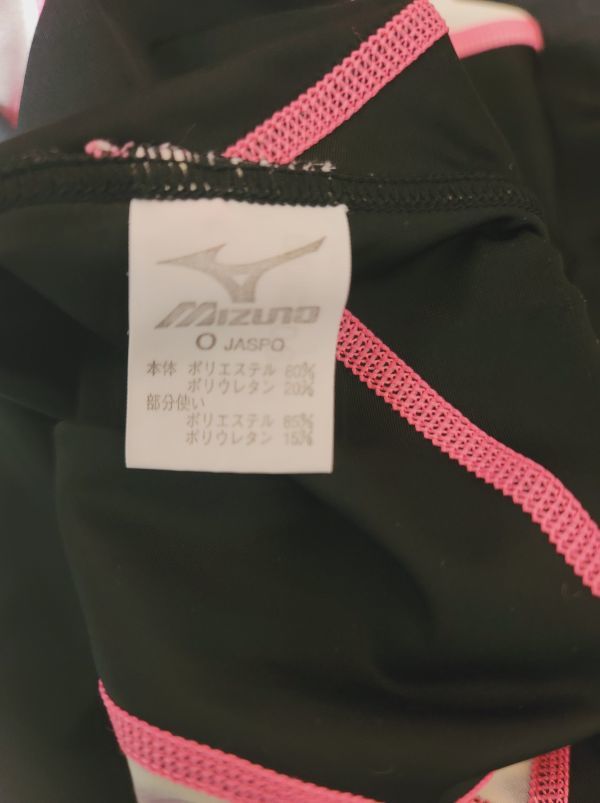 D-22 mizuno製 ショートスパッツ型 競泳水着 アクセルスーツ サイズO 大きめ (検索 ハーフスーツ Oバック フィットネス スイミング ミズノ_画像3