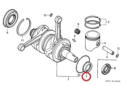 * new goods crank left oil seal [ genuine products number 91201-KM4-003 ] HONDA NSR250R MC18 ( *88 ) for 