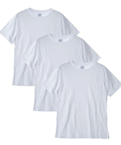 新品　FRUIT OF THE LOOM 3P フルーツオブザルーム　無地　Tシャツ　ホワイト　3枚セット サイズL_画像1