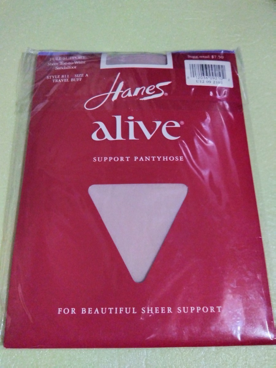 Hanes alive オールスルー　パンティストッキング　サイズA　カラー ベージュ　1足　_画像1