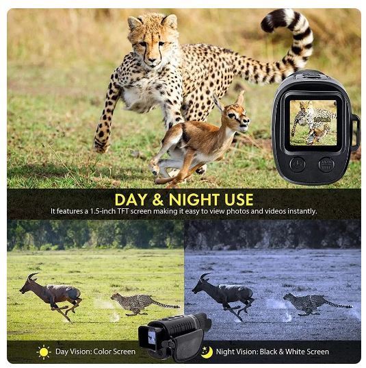  free shipping 1080P HD single eye night vision equipment infra-red rays 5x digital 128g memory card attached zoom hunting telescope goggle outdoors day and night use complete .300 meter 