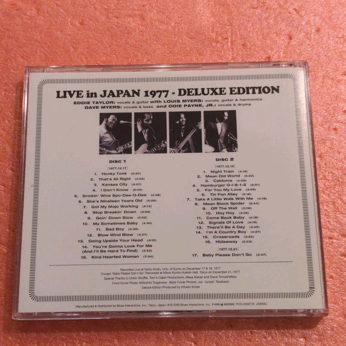 2CD 国内盤 帯付 エディ テイラー ライヴ イン ジャパン 1977 特別拡大版 デラックス エディション 2枚組 CD EDDIE TAYLOR LIVE IN JAPAN_画像3