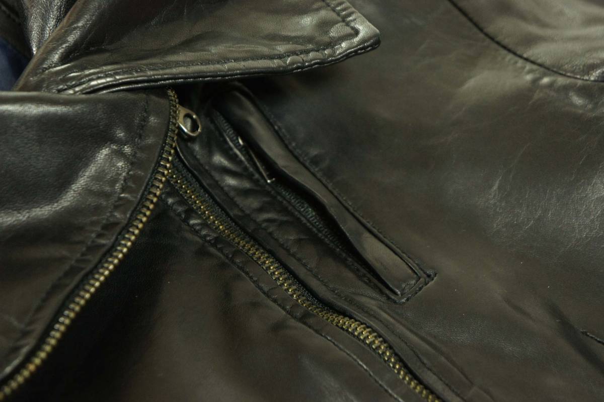 [ ultimate beautiful ]GAP Gap finest quality. sheep leather leather rider's jacket black lady's [ size M] piece .. model series Biker all american 