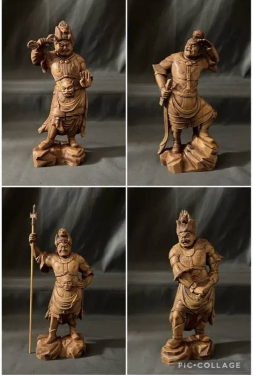 総柘植材 精密細工 古美術 時代木彫 仏教美術 薬師12神将像一式_画像10