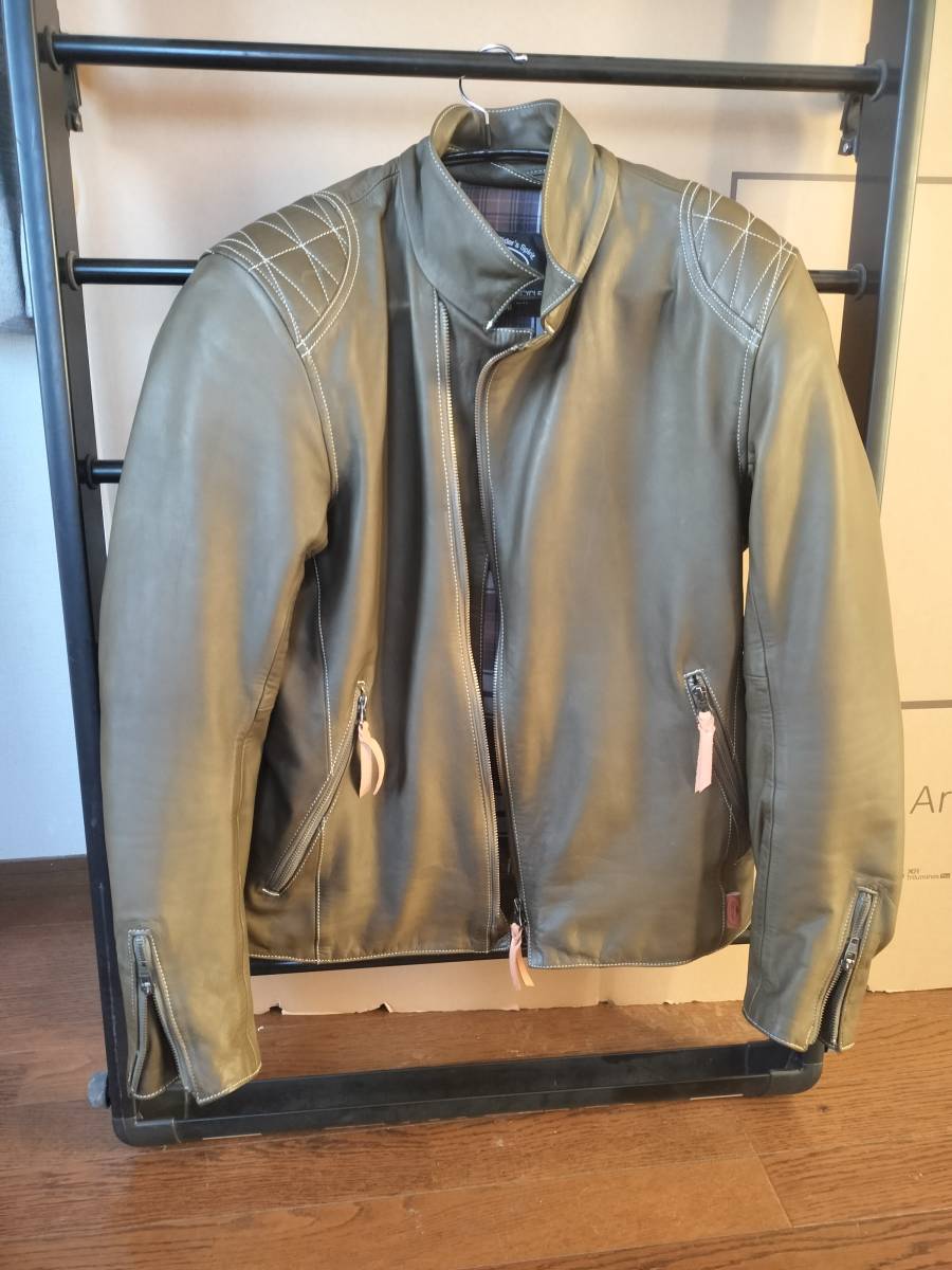 クシタニ　アンフィニッシュドジャケット２　ＬＬサイズ　染料仕上げ　K0672 K-0672 UNFINISHED JACKET II　レザージャケット　超美品_画像1