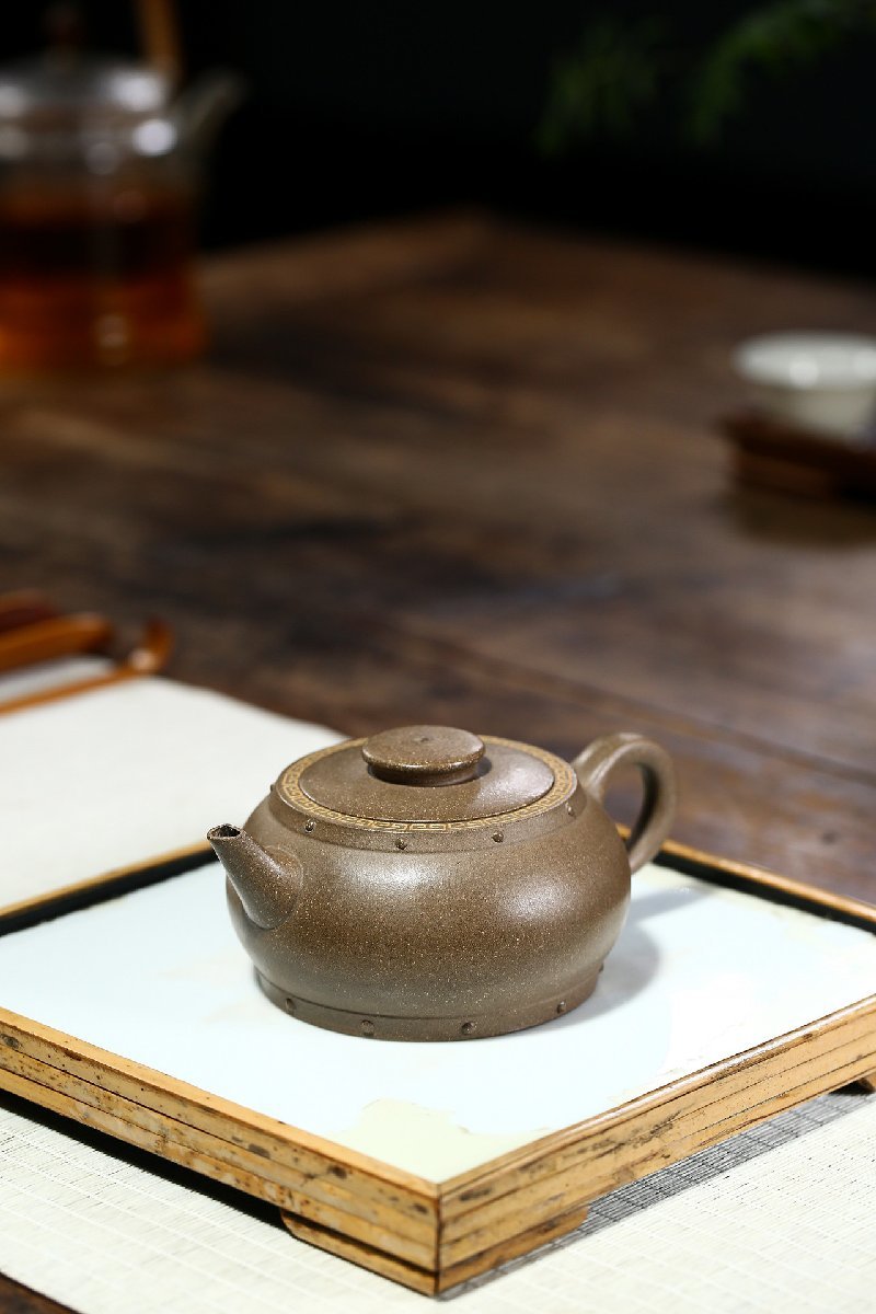 一等品 紫砂壷 茶壺 手作り 茶壷 茶入 煎茶道具 煎茶道具急須 常滑焼 茶器 茶道具 工芸品陶芸 容量：250ML_画像4