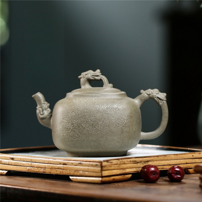 一等品 紫砂壷 茶壺 手作り 茶壷 茶入 煎茶道具 煎茶道具急須 常滑焼 茶器 茶道具 工芸品陶芸 容量：400ML