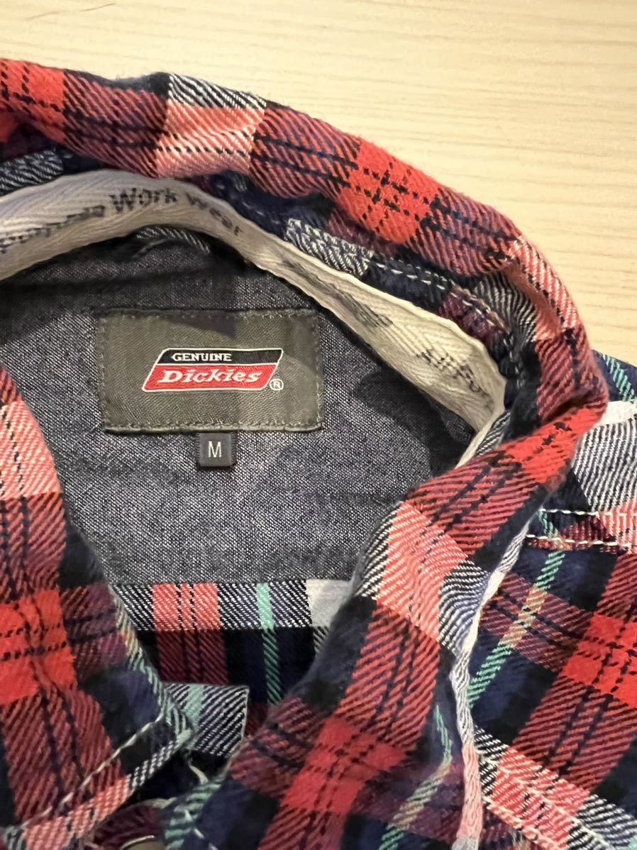 dickies ディッキーズ　長袖 ネルシャツ 長袖シャツ ワークシャツ ウエスタンシャツ Mサイズ_画像3