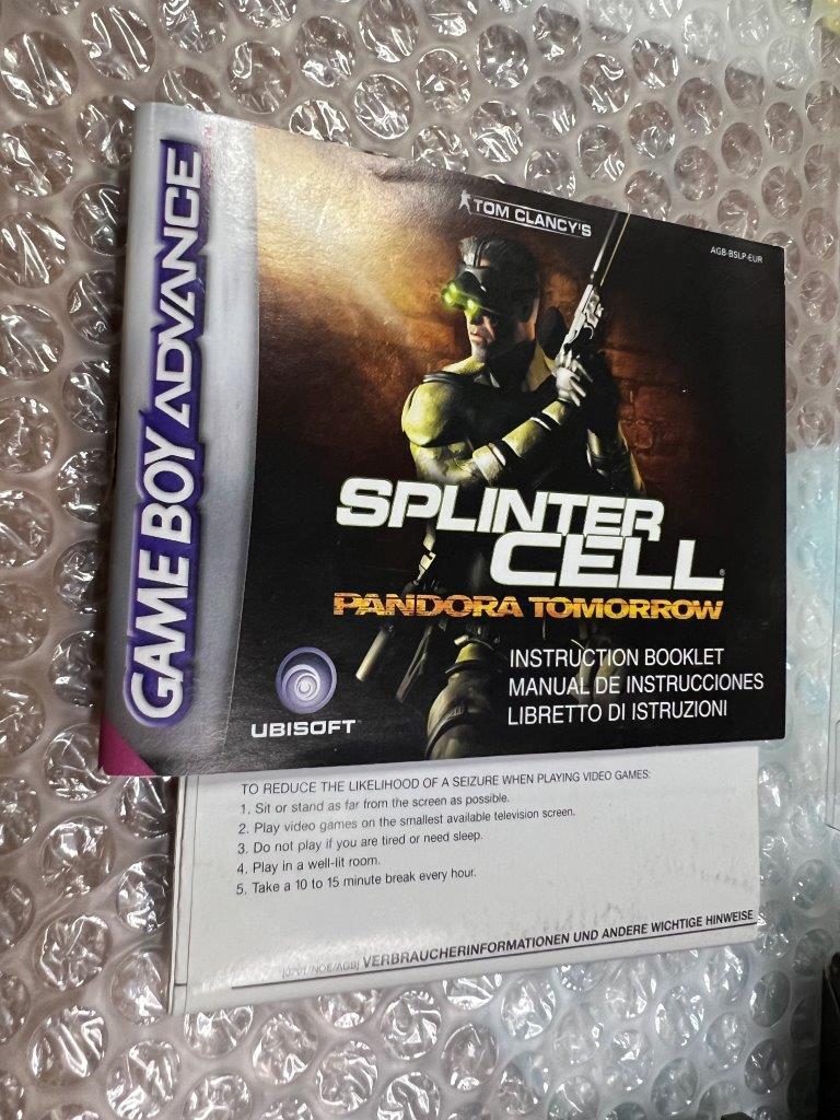 GBA Splinter Cell Pandora Tomorrow / スプリンターセル 欧州版 GBA Splinter Cell Pandora Tomorrow / スプリンターセル 欧州版