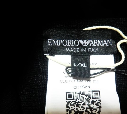 ☆新品!! EMPORIO ARMANI リッチでお洒落!!存在感抜群☆6G1403 BEANIE HAT ちょいワル大人の今ドキ!!格上げ☆あったかロゴニット帽 L/XL_画像6