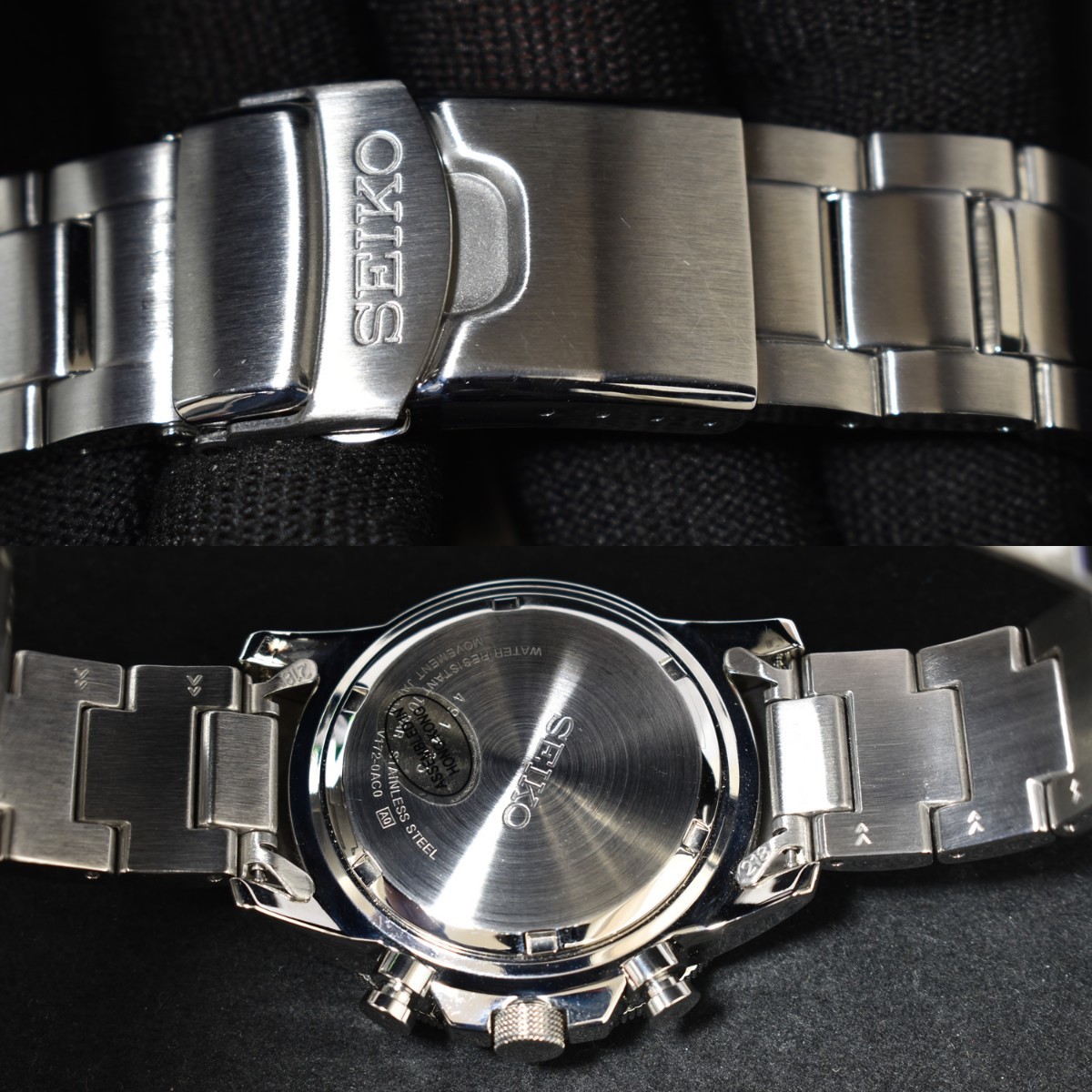 美品 セイコー SEIKO スカイプロフェッショナル メンズ 腕時計 ソーラー クオーツ パイロット クロノグラフ SBDL029 中古品 箱なし_画像9