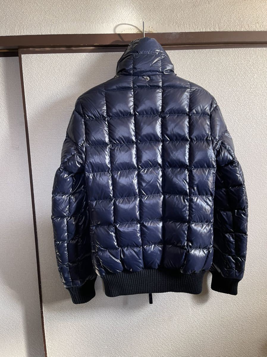 【良品】【フード取外し可能】 AKM × DUVETICA エイケイエム デュベティカ DOWN JACKET スクエアステッチ ダウンジャケット ブルゾン NAVY_画像9