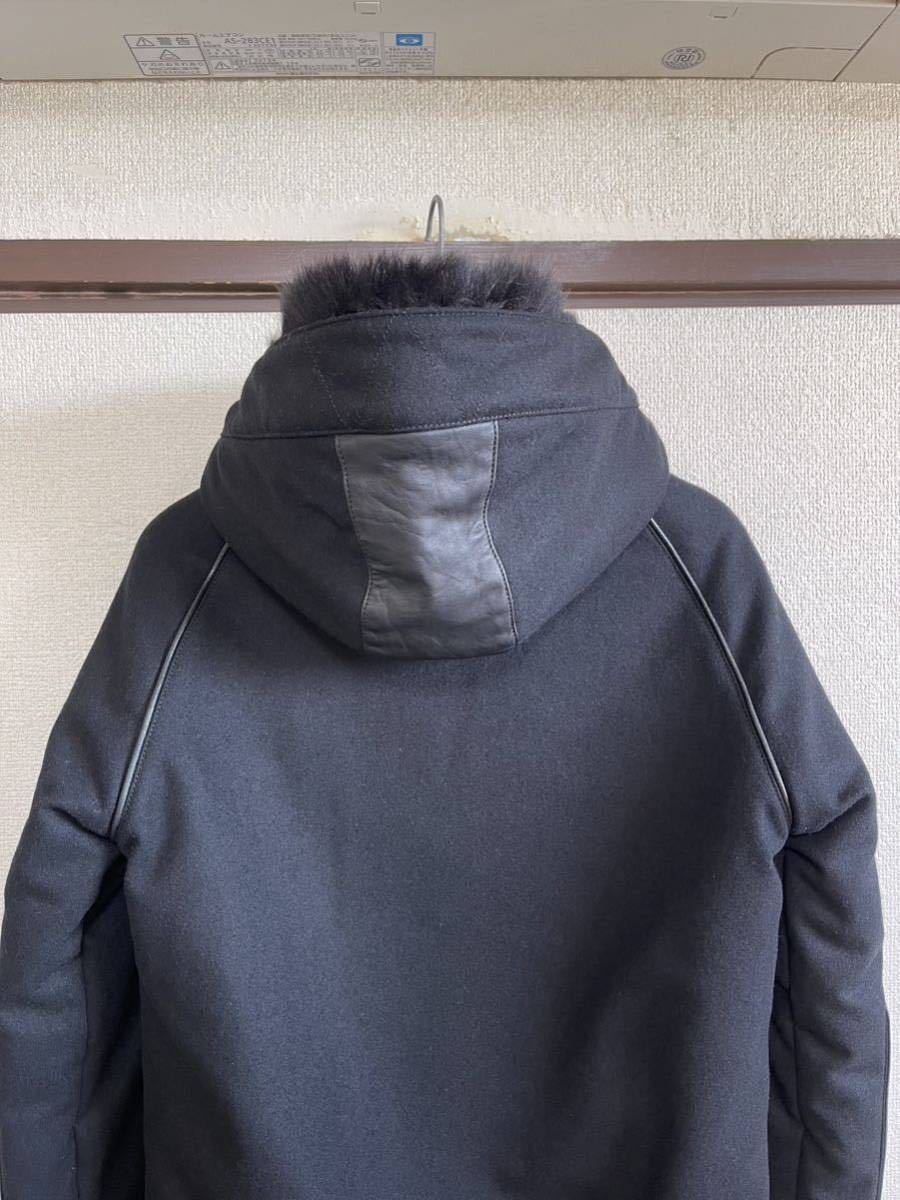 [ superior article ][ fur removal possibility ] AKM × DUVETICAei Kei M Duvetica N-2B WOOL DOWN JACKET down jacket BLACK black black color 