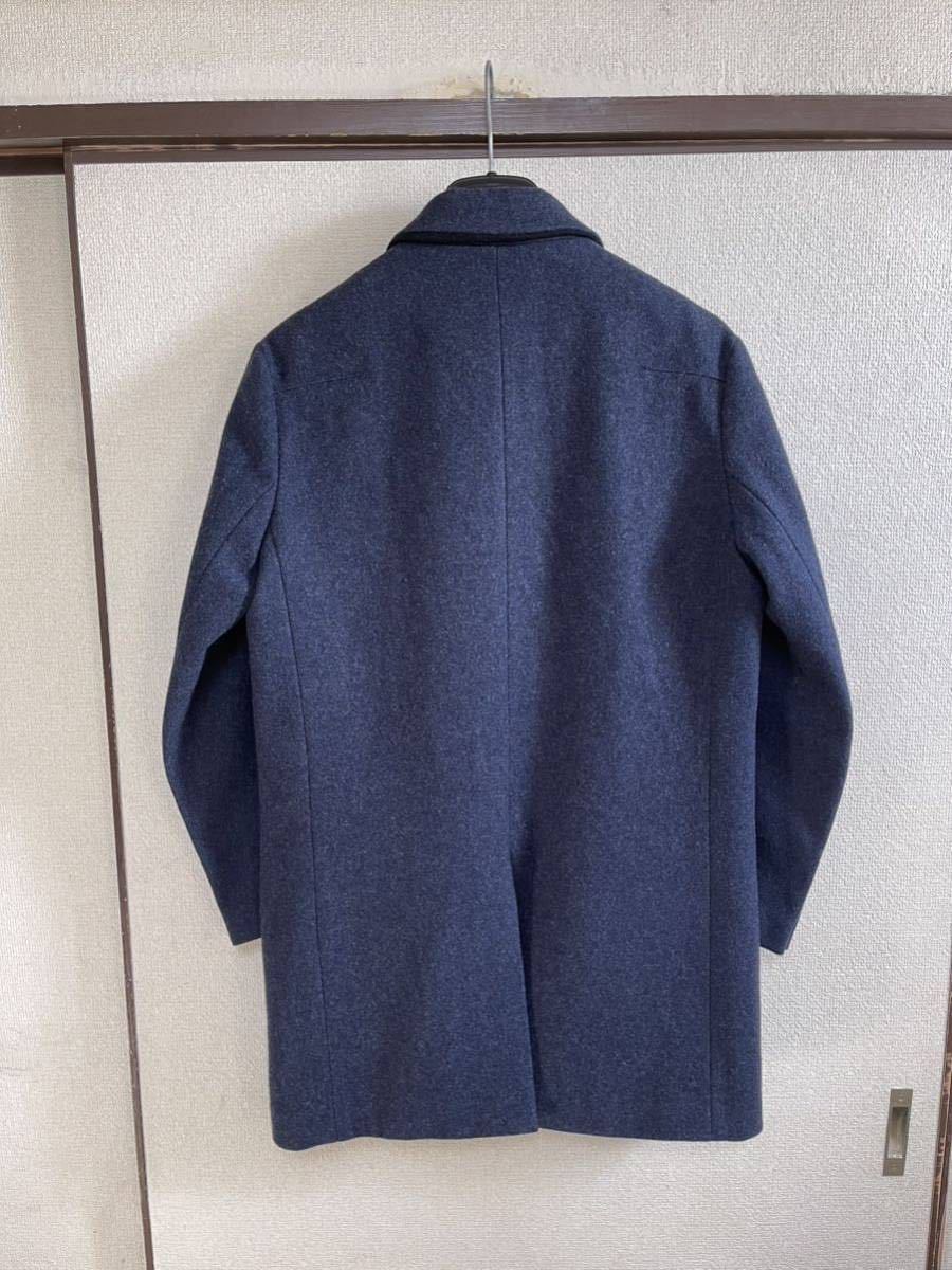 【即決】【良品】 NUMBER NINE × STUDIOUS ナンバーナイン スタディオス CHESTER COAT 音符チェスターコート ロングジャケット NAVY_画像2