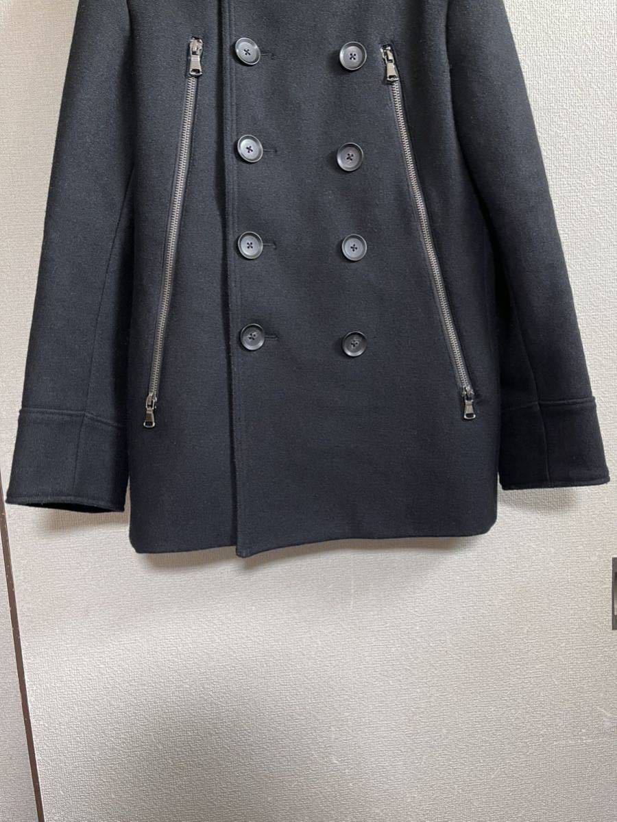 【即決】【良品】 AZ by junhashimoto ジュンハシモト WOOL PEA COAT ウールピーコート BLACK ブラック 黒色 即決早い者勝ち_画像4