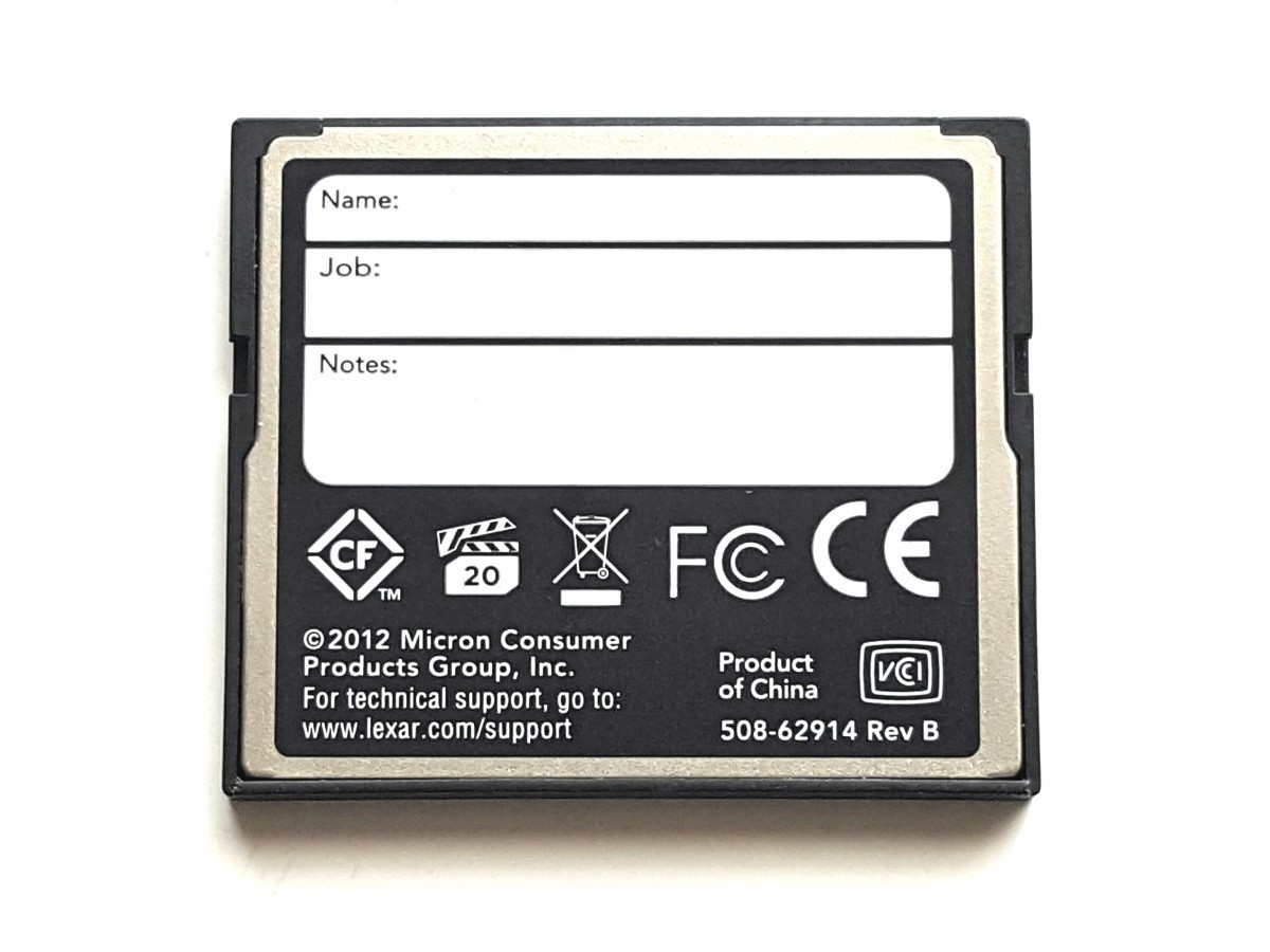 ☆美品☆ CFカード 64GB 800x レキサー プロフェッショナル Lexar Professional コンパクトフラッシュ CompactFlash Card_画像2