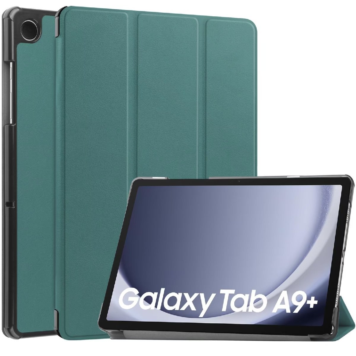 Galaxy Tab A9+/A9 Plus 11インチ用 PU革 スマート カバー ケース 三つ折り スタンド機能 自動休眠機能対応 レッド_画像8