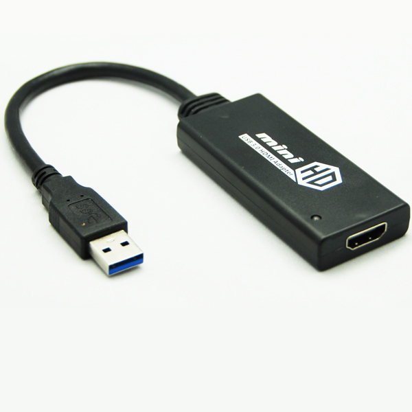 USB3.0 Type A to HDMI アダプタ オス－メス 1080P フルHD USB-HDMI For Windows7/Windows8/Windows10_画像1