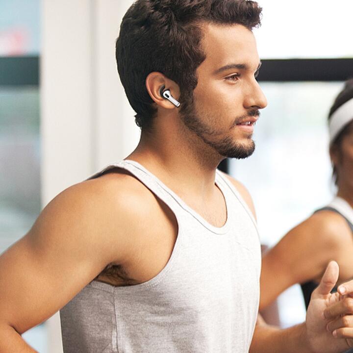 AHASTYLE アップル AirPods3 &Ear Pods3用 脱落防止シリコン イヤフックカバー シリコンポーチ付き 黒 L/M/S同色3対入り_画像9