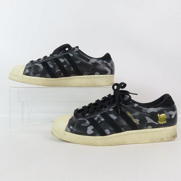 adidas ×A BATHING APE×UNDEFEATED/アディダス×エイプ×アンディフィーテッド SUPER STAR 80v S74774/26.0 /080_画像4