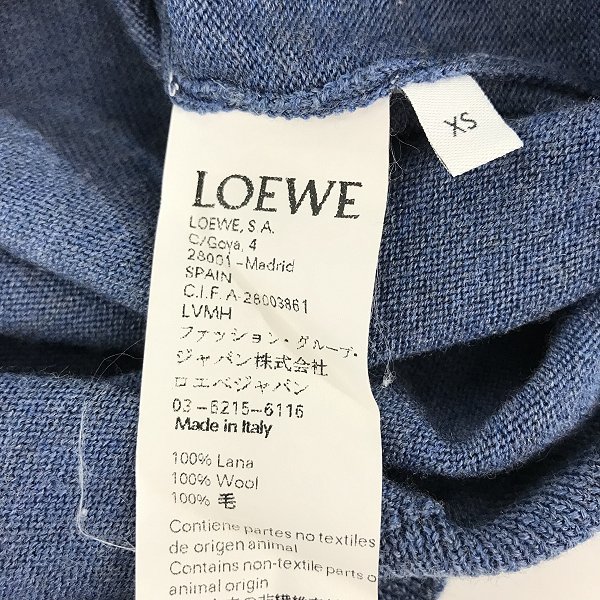 ☆【JPタグ】LOEWE/ロエベ ナンバリングロゴニット ドッキングデザイン クルーネックニット S3289020SM/XS /060_画像4