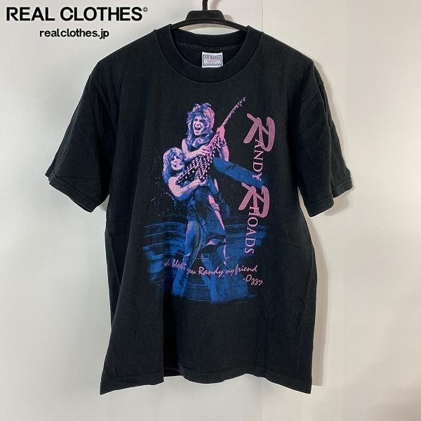 ☆RANDY RHOADS/ランディローズ プリント バンド Tシャツ　M /LPL_詳細な状態は商品説明内をご確認ください。