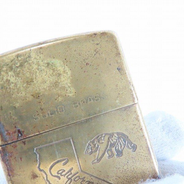 ZIPPO/ジッポー SOLID BRASS ソリッドブラス california/カリフォルニア 地図デザイン 1932-1988/1988年製 /LPL_画像7