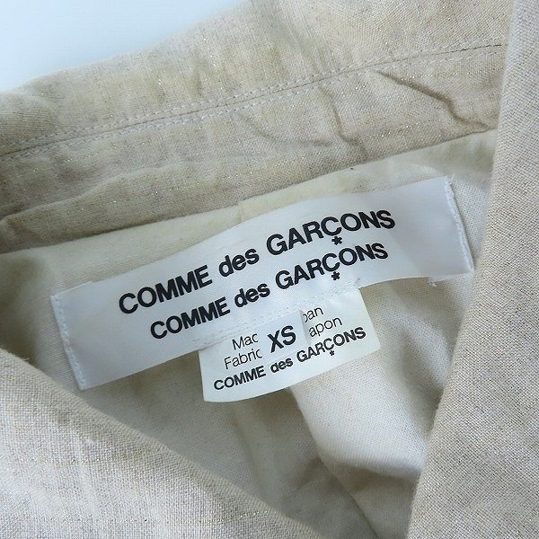 ☆COMME des GARCONS COMME des GARCONS/コムデギャルソンコムデギャルソン/コムコム リネンジャケット RK-C001 AD2012/XS /060_画像3