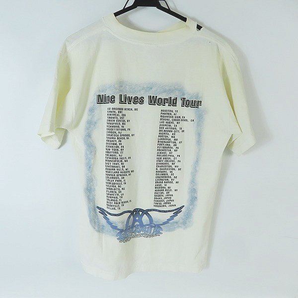 ☆Aerosmith/エアロスミス 90s Nine Lives World Tour Tシャツ バンT/M /LPL_画像2