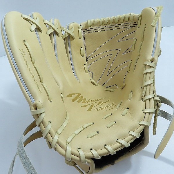 【未使用】MIZUNO PRO/ミズノプロ メジャークォリティ オーダーメイド 軟式 投手 ピッチャー クリーム /080_画像3