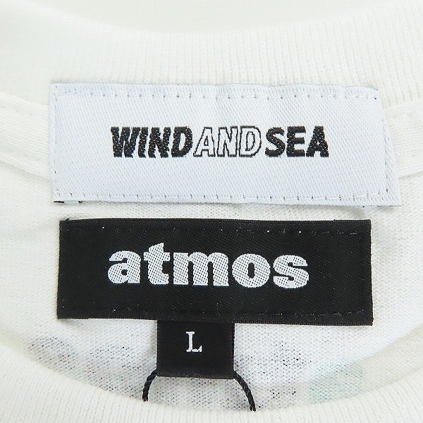 ☆【未使用】WIND AND SEA x atmos x BE@RBRICK/ウィンダンシー×アトモス×ベアブリック 半袖Tシャツ ABW-21002/L /LPL_画像3