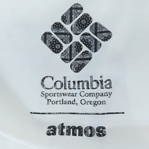 ☆【未使用】Columbia x atmos x BE@RBRICK/コロンビア×アトモス×ベアブリック 半袖Tシャツ ホワイト PM0657-100/L /LPL_画像5
