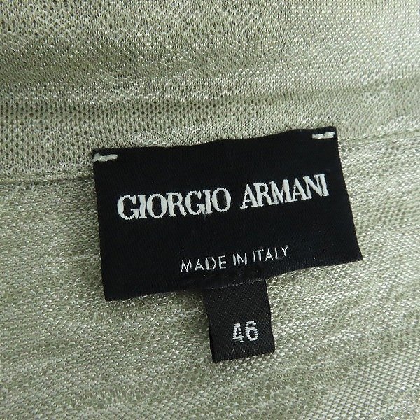 ☆GIORGIO ARMANI/ジョルジオアルマーニ Vネック ヴィスコース長袖Tシャツ/灰系/46 /LPL_画像3