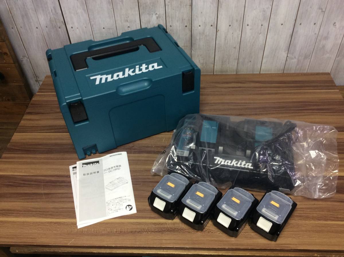 【TH-0760】未使用 makita マキタ パワーソースキット A-67094 充電器+18V6.0Ahバッテリー4個付 BL1860B_画像1