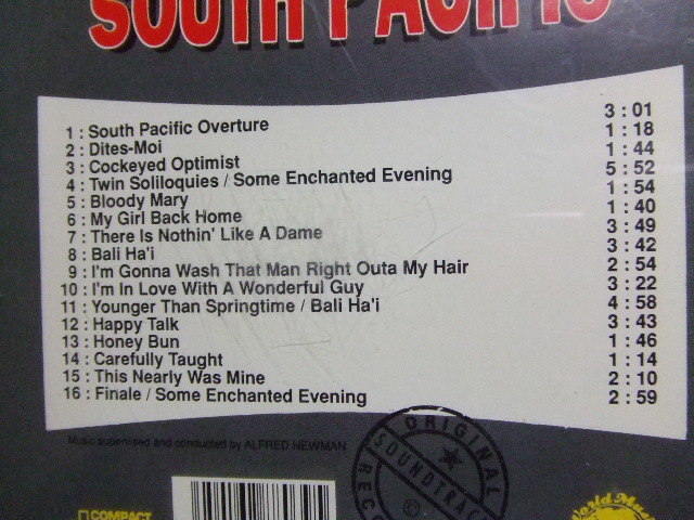 ＣＤ★南太平洋 全16曲入 サウンドトラック 輸入盤 CD/SOUTH PACIFIC ORIGINAL SOUNDTRACK/ 輸入盤の画像4