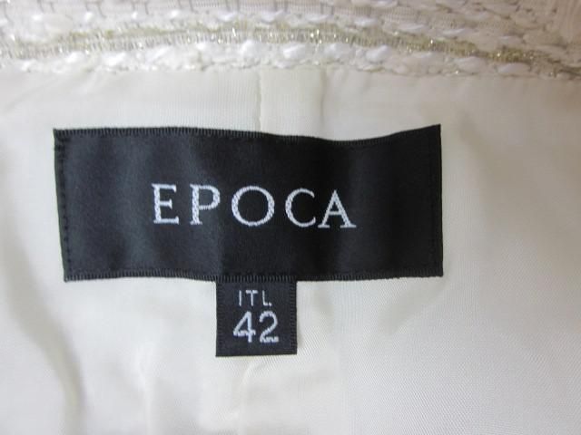 良品 エポカ EPOCA ジャケット レース 総柄 42 ライトベージュ レディース_画像3
