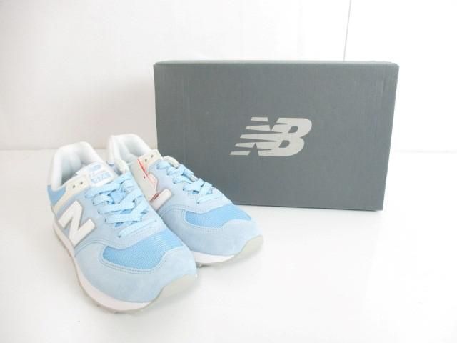 未使用 ニューバランス New Balance スニーカー タグ付き WL574ESB 24.5cm パステルブルー レディース_画像1